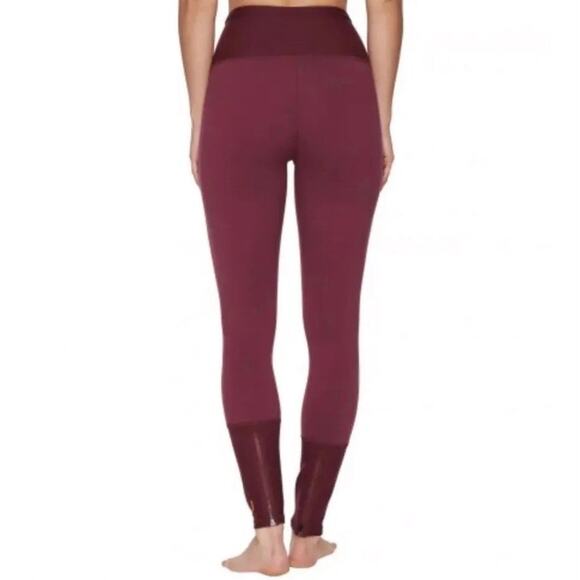 LUCY Activewear To The Barre Legging Ribbed Yoga Leggings Zipper Ankles SZ M - Picture 2 of 12